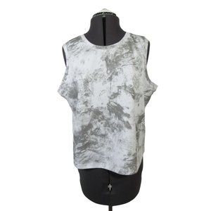 Ebb & Flow women's‎ laser cut marble print crop sleeveless athletic workout tank